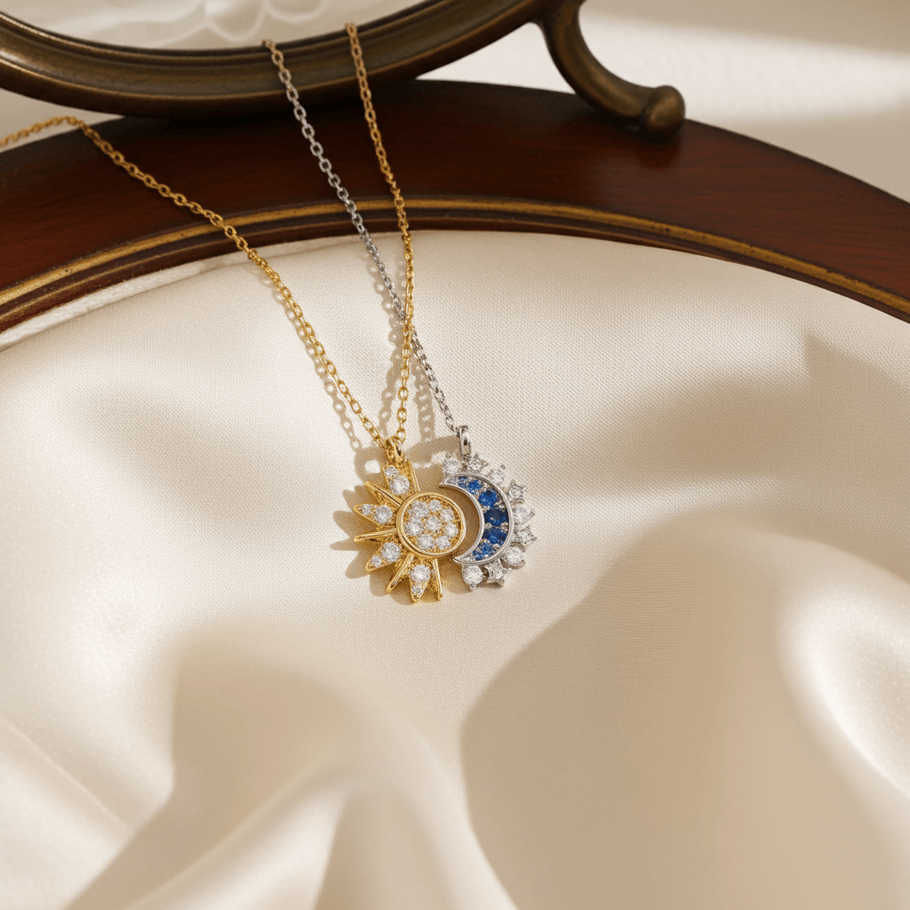 Sun & Moon Best Friends Necklace Set