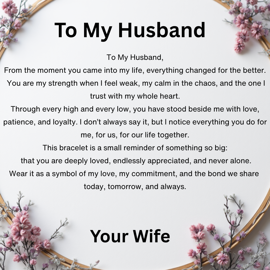 To My Husband - Cuban Chain  Bracelet