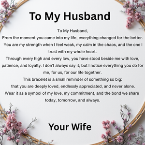 To My Husband - Cuban Chain  Bracelet