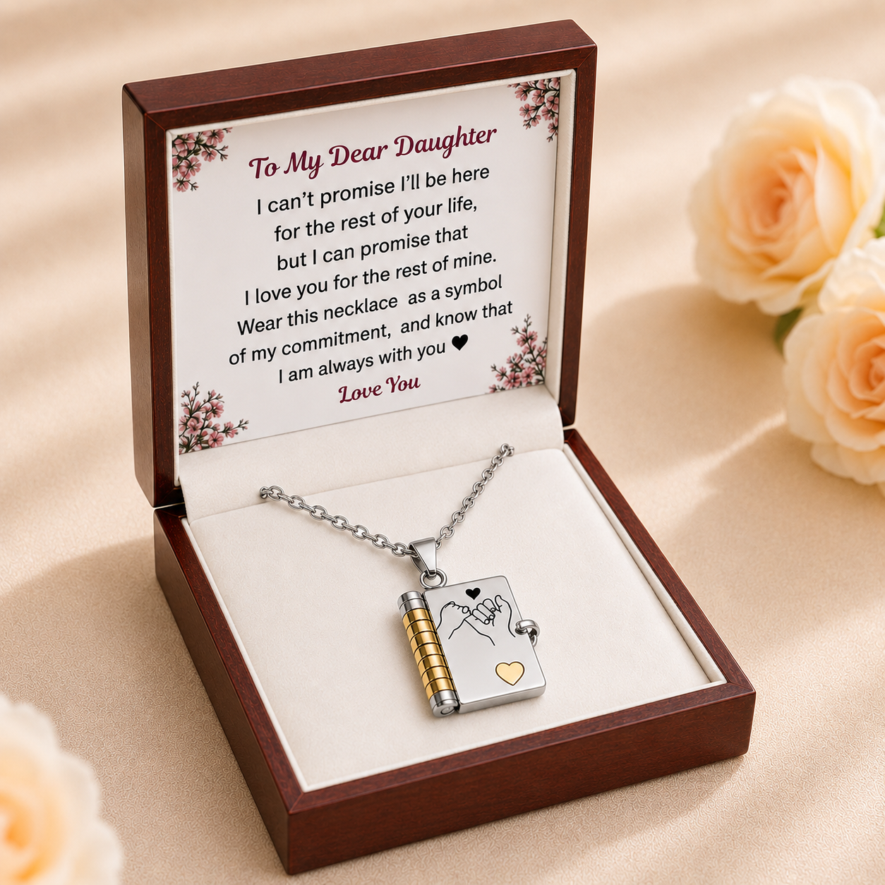 FOR DAUGHTER – I’m Always With You Book Promise Necklace