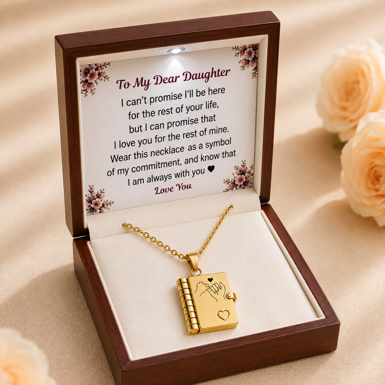 FOR DAUGHTER – I’m Always With You Book Promise Necklace