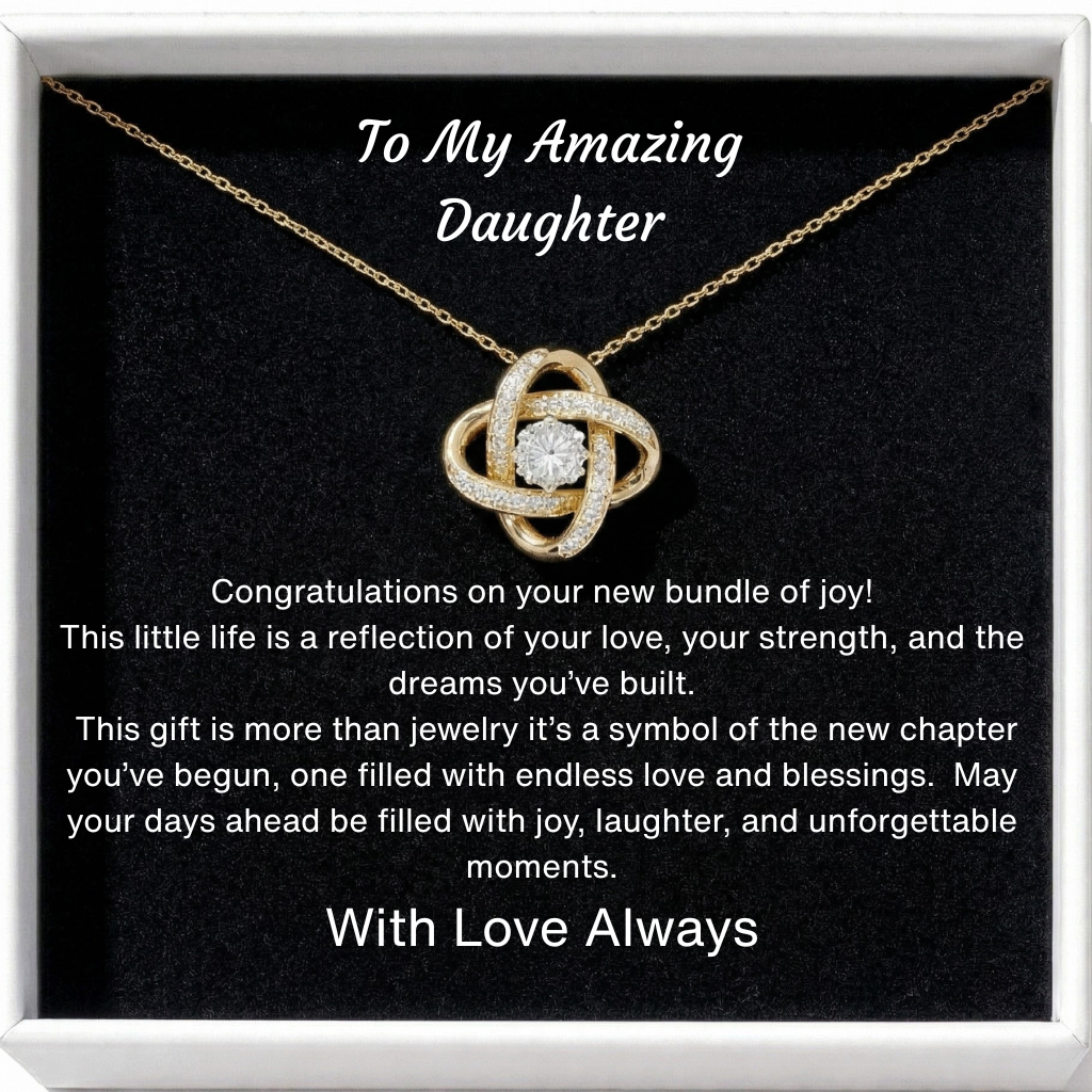 Dear Daughter Eternal Knot Necklace - Love Without End