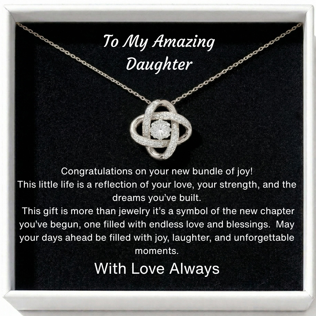Dear Daughter Eternal Knot Necklace - Love Without End