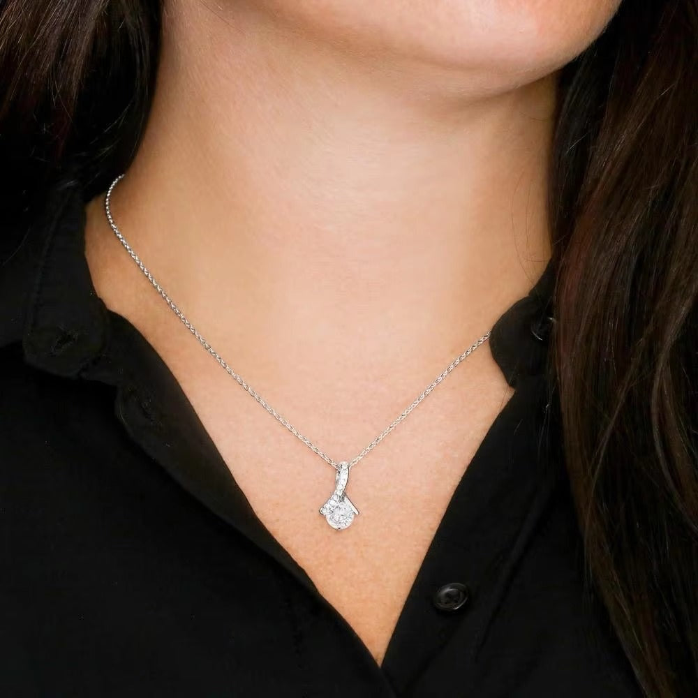To My Beautiful Daughter Necklace - Proud to Be Your Mom