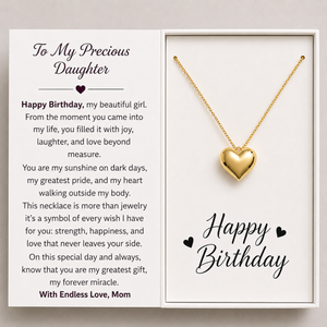 Happy Birthday Dear Daughter Close to My Heart Necklace - You light our world