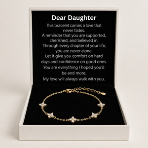 Golden Whisper Bracelet - Daughter, My Strength in Every Whisper