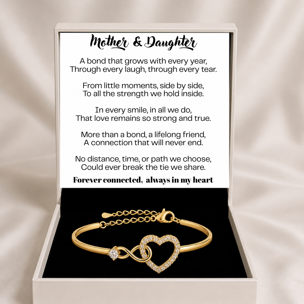 To My Daughter Infinity Heart Bracelet Linked Forever From Mum