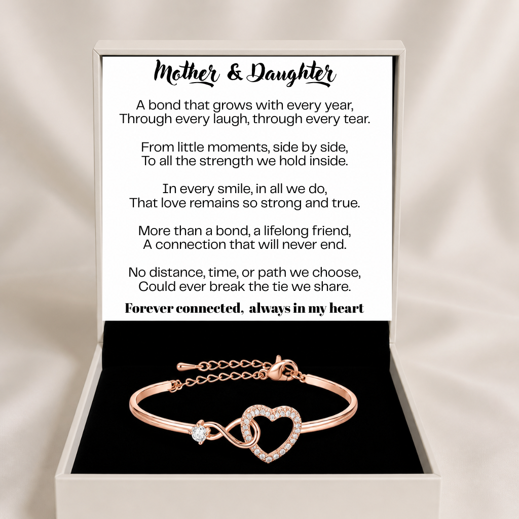 To My Daughter Infinity Heart Bracelet Linked Forever From Mum