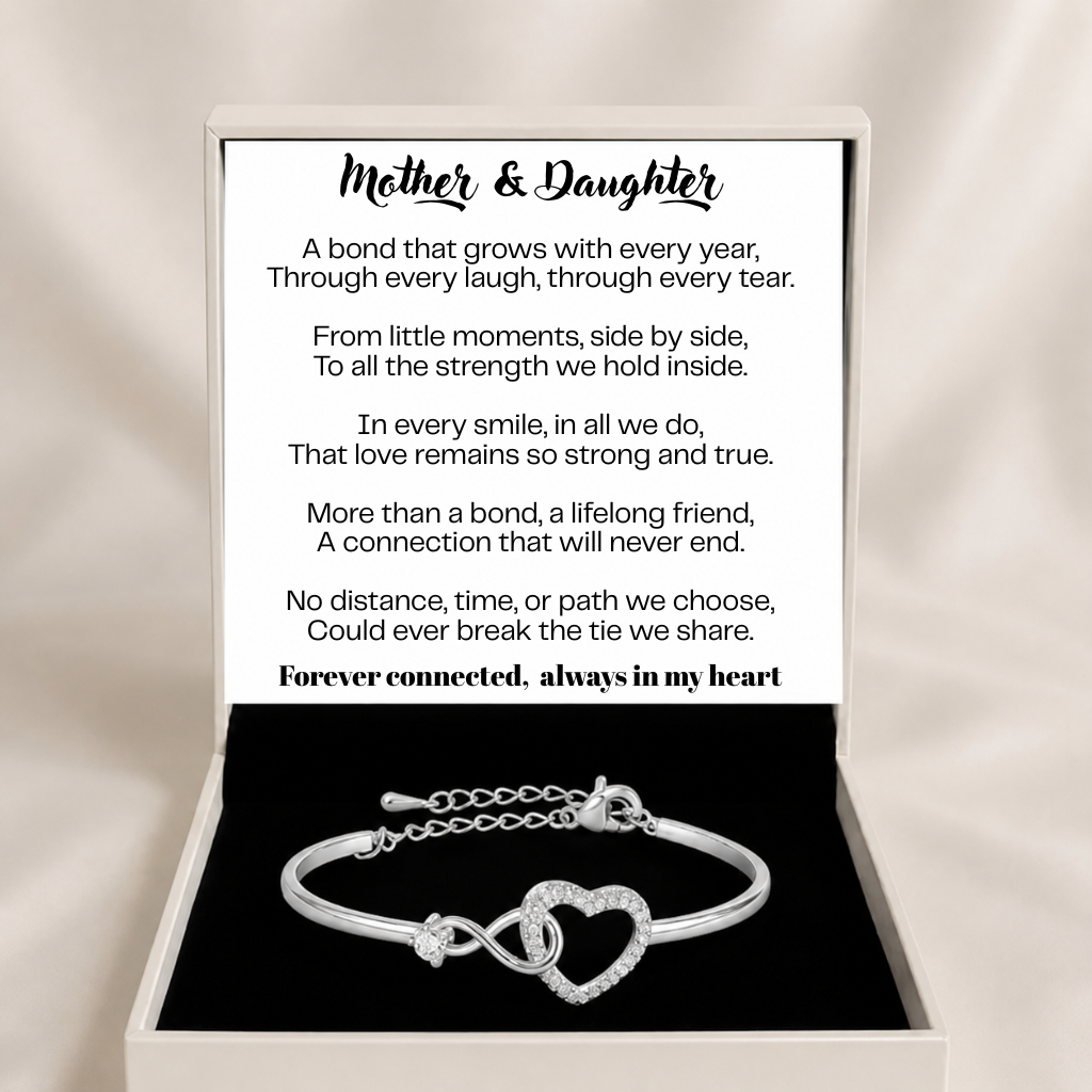To My Daughter Infinity Heart Bracelet Linked Forever From Mum