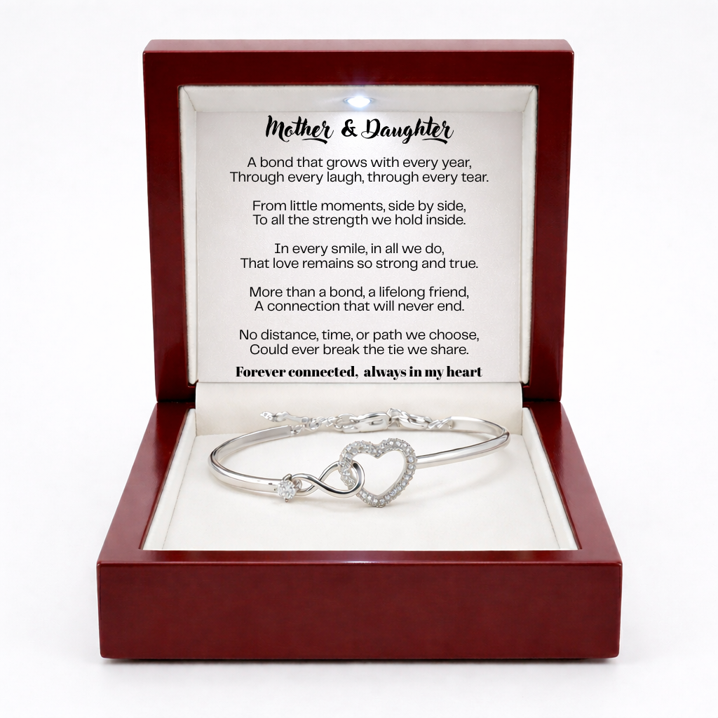 To My Daughter Infinity Heart Bracelet Linked Forever From Mum