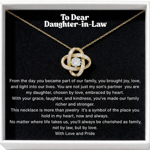 To My Daughter-in-law Eternal Knot Necklace - Welcome to the Family