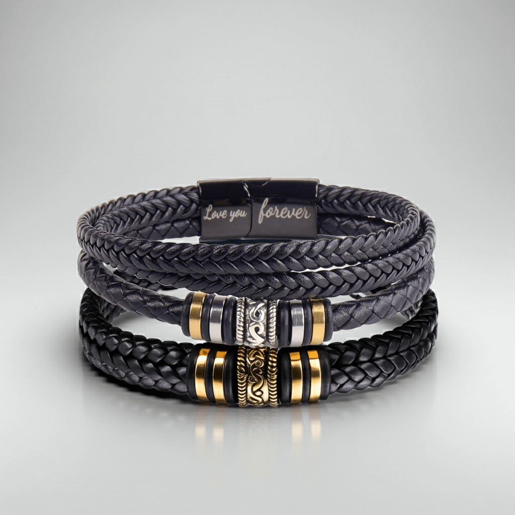 Mother and son - Engraved Love You Forever Bracelet