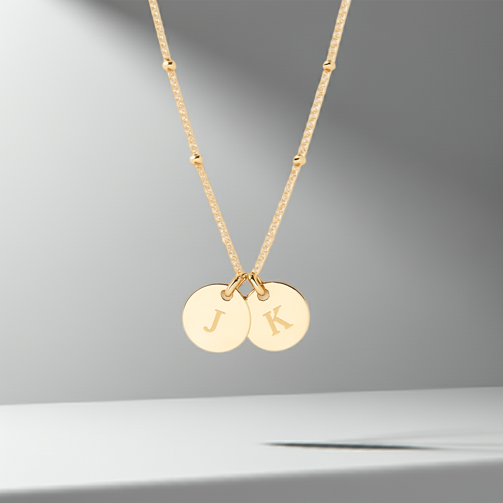 To the Best Mum in the World - Initial disc Necklace