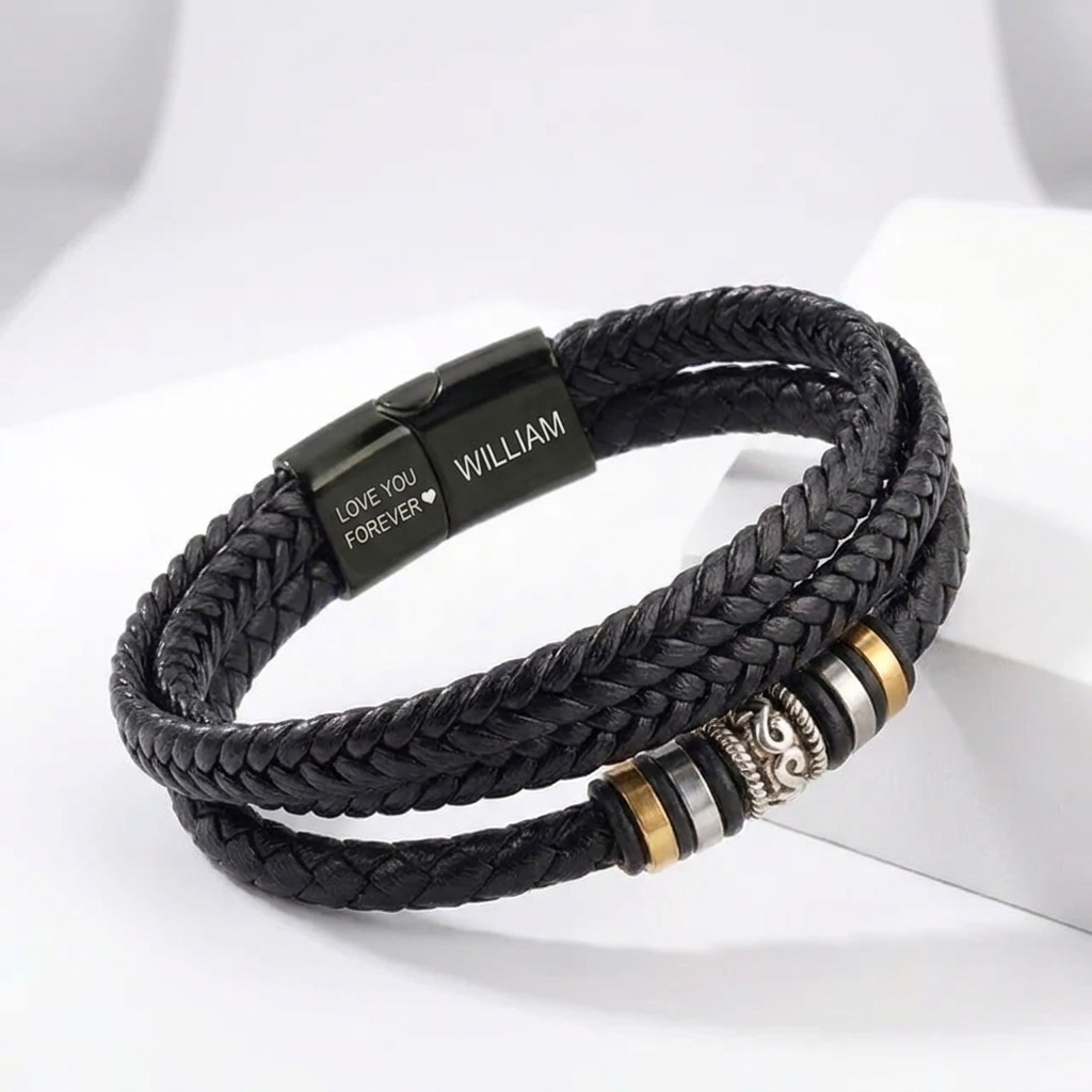 To My son Personalised  name Love You Forever Bracelet