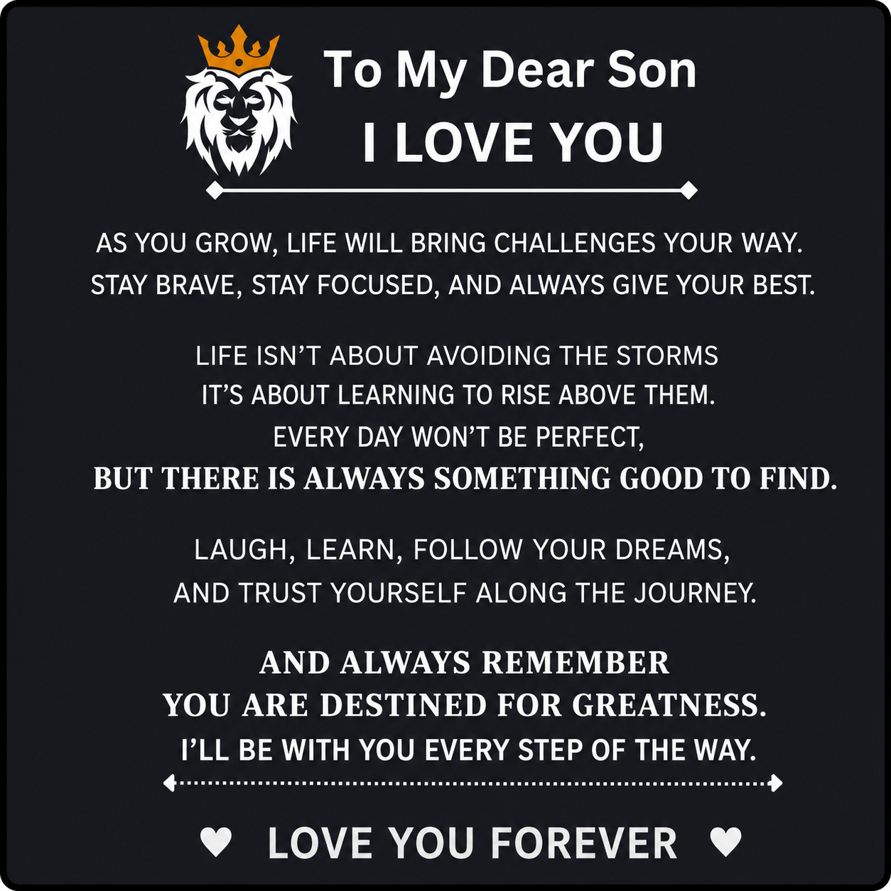 To My son Personalised  name Love You Forever Bracelet