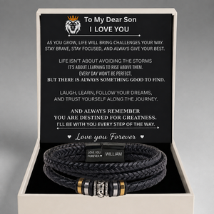 To My son Personalised  name Love You Forever Bracelet