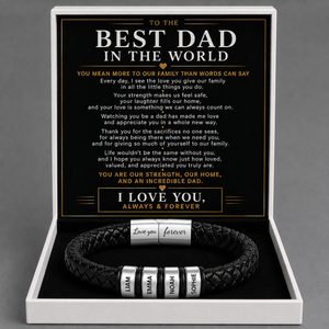 Family Circle Personalised Bracelet – To the Best Dad in the World