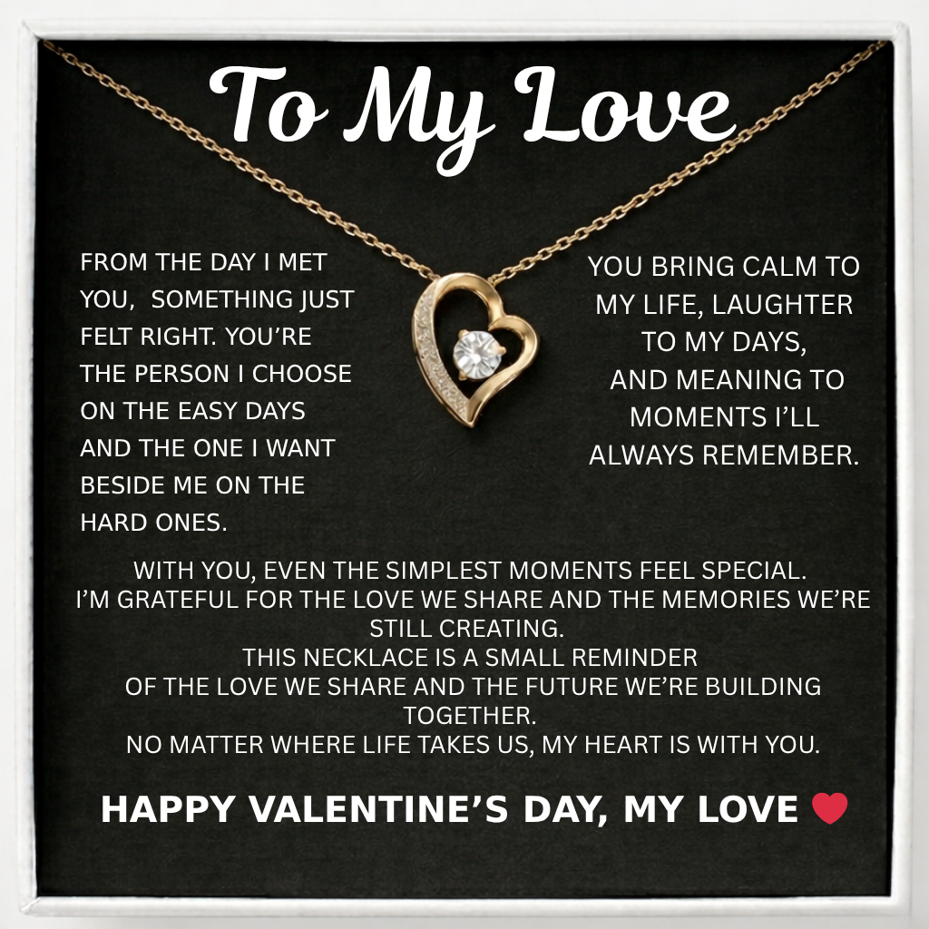 Dear Fiancée - Happy Valentine’s Day Bound by Love Necklace - Love That Never Unties
