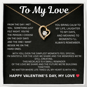 Dear Fiancée - Happy Valentine’s Day Bound by Love Necklace - Love That Never Unties