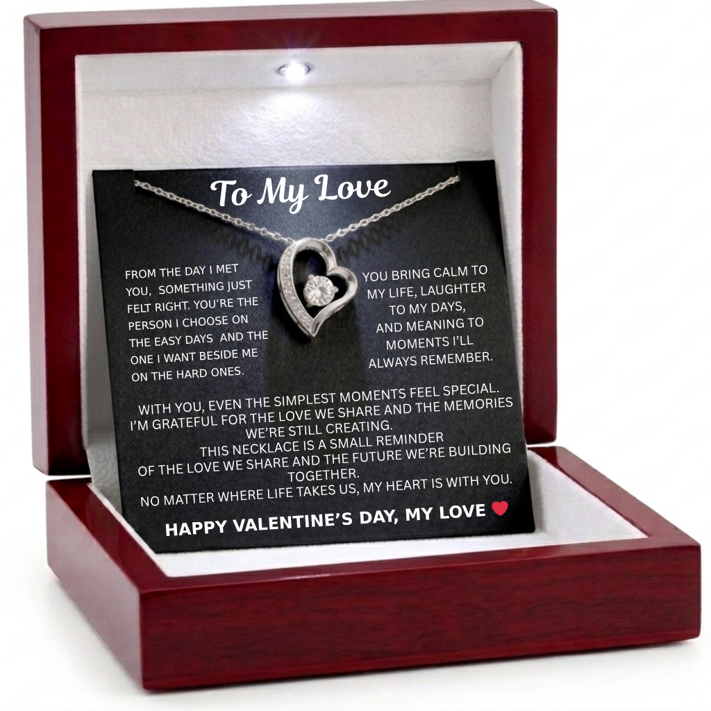 Dear Fiancée - Happy Valentine’s Day Bound by Love Necklace - Love That Never Unties