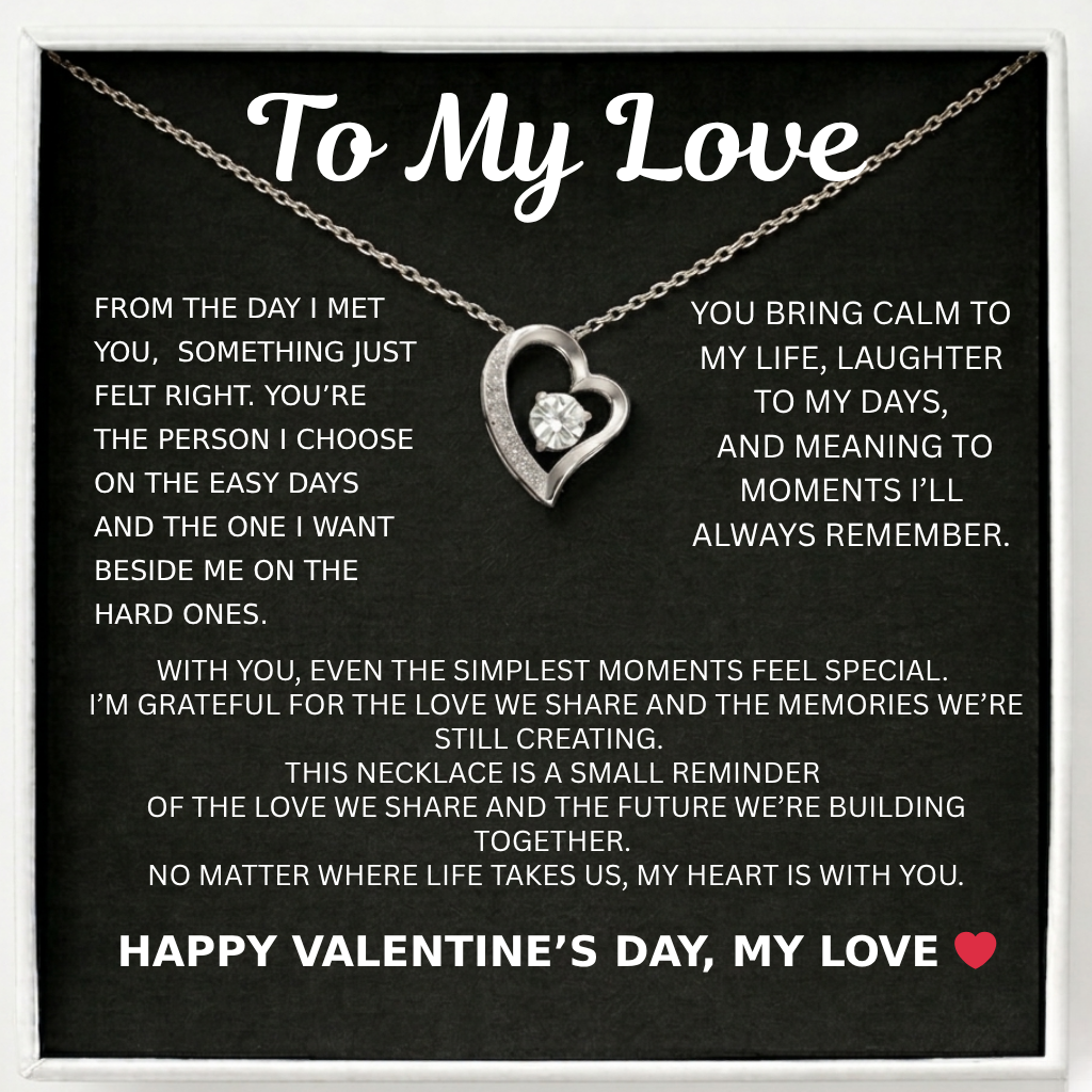 Dear Fiancée - Happy Valentine’s Day Bound by Love Necklace - Love That Never Unties