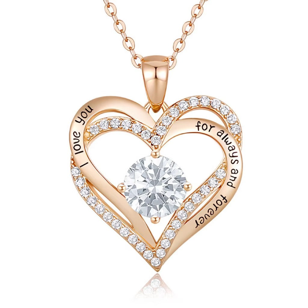 To My Wife - Forever & Always Heart Necklace