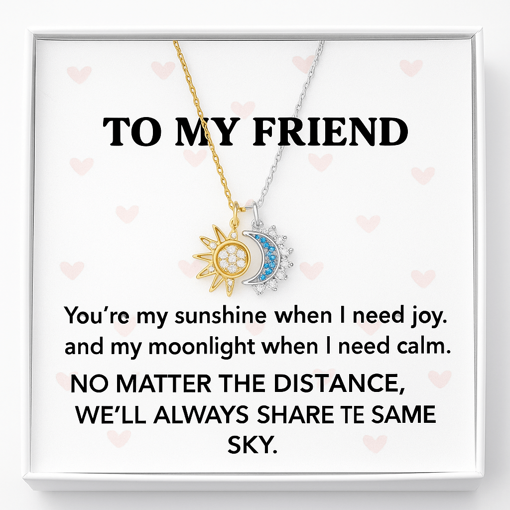 Sun & Moon Best Friends Necklace Set