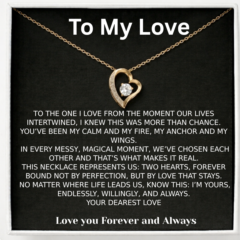 To My Dear Girlfriend Bound by Love Necklace - Be mine, always