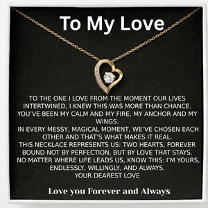 To My Dear Girlfriend Bound by Love Necklace - Be mine, always