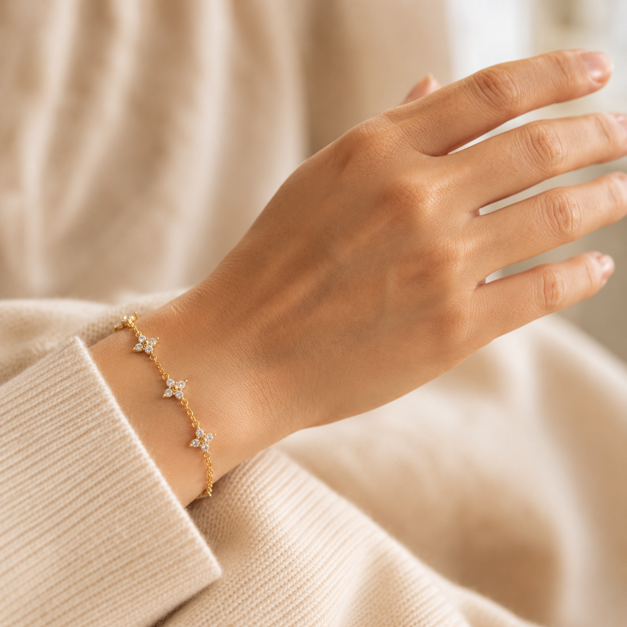 Golden Whisper Bracelet – Granddaughter, My Strength in Every Whisper
