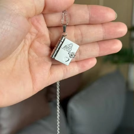 To My Granddaughter -  Book Locket Necklace