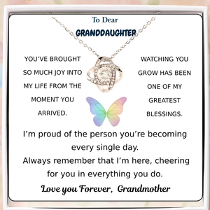 To My Granddaughter Eternal Knot Necklace - Forever Our Girl