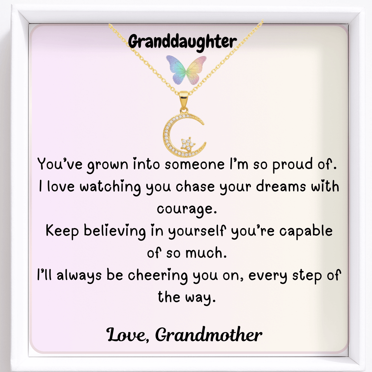 To My Granddaughter My Guiding Star Necklace - You Light My World