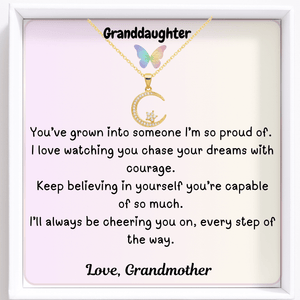 To My Granddaughter My Guiding Star Necklace - You Light My World