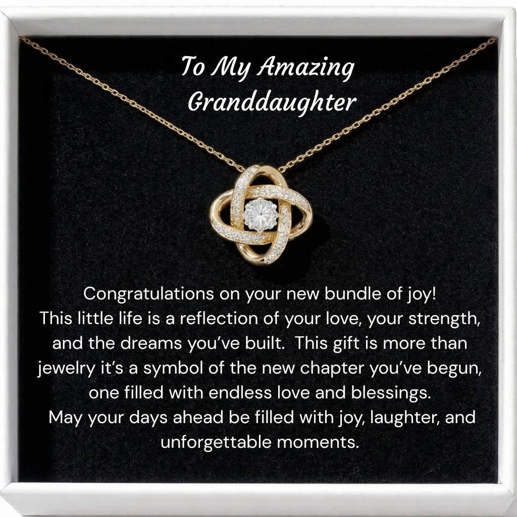Dear Granddaughter Eternal Knot Necklace - Forever Our Girl
