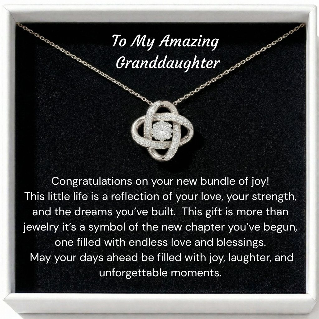 Dear Granddaughter Eternal Knot Necklace - Forever Our Girl