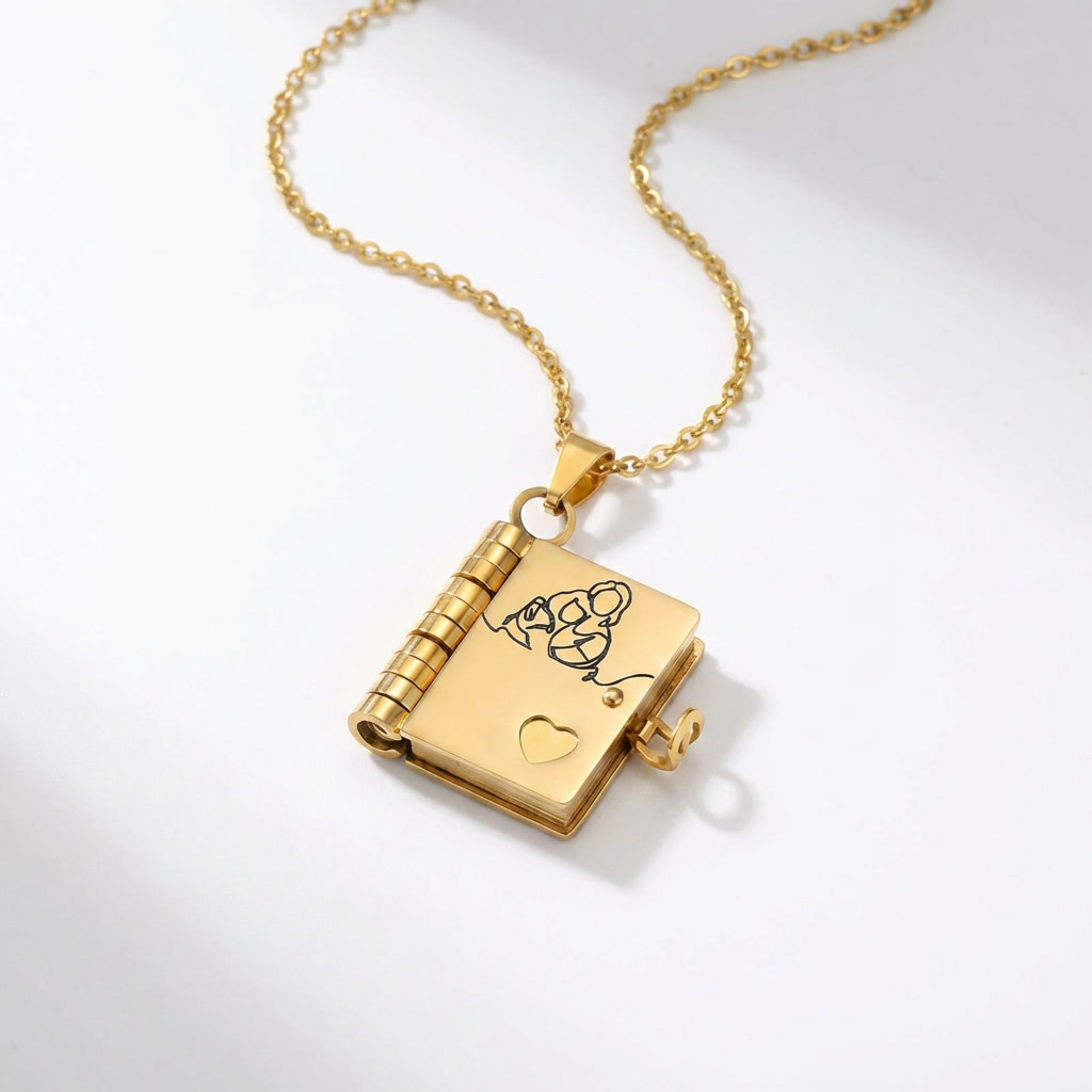 To My Granddaughter -  Book Locket Necklace