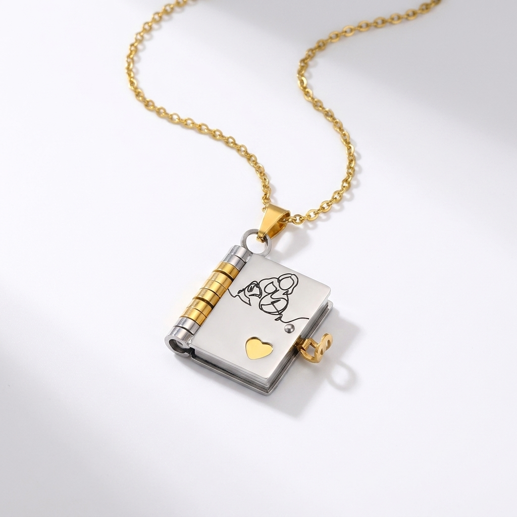 To My Granddaughter -  Book Locket Necklace