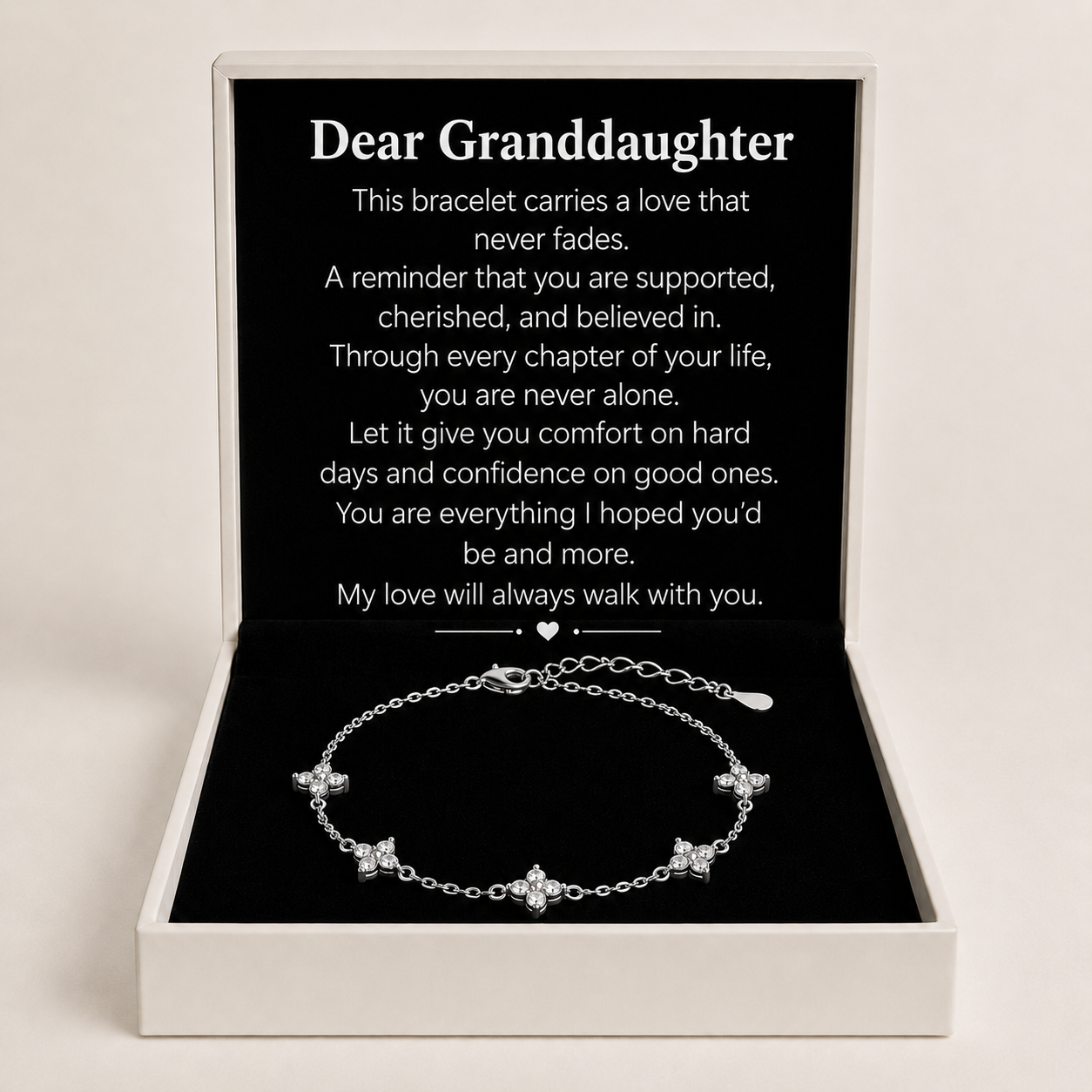 Golden Whisper Bracelet – Granddaughter, My Strength in Every Whisper