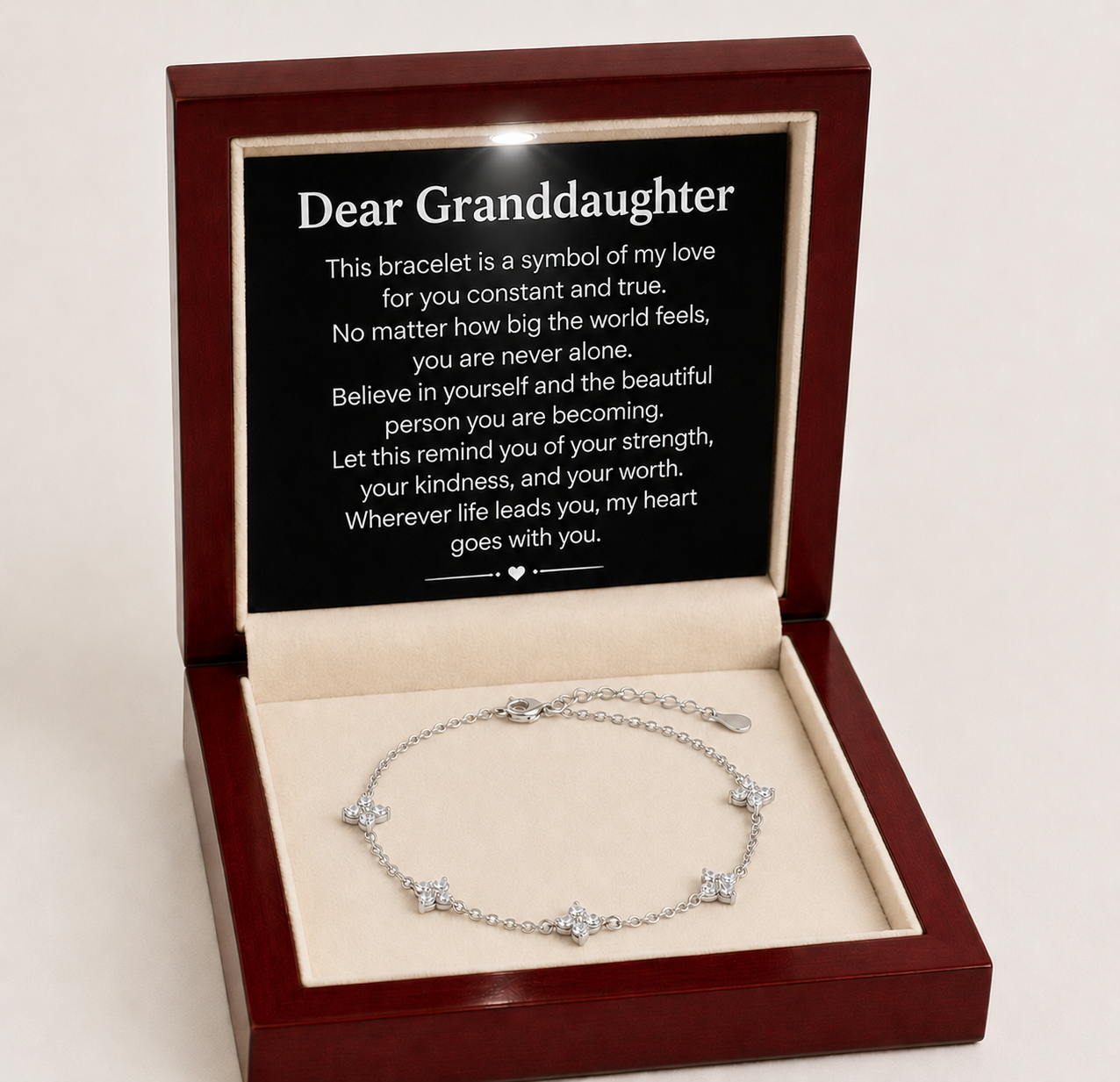 Golden Whisper Bracelet – Granddaughter, My Strength in Every Whisper