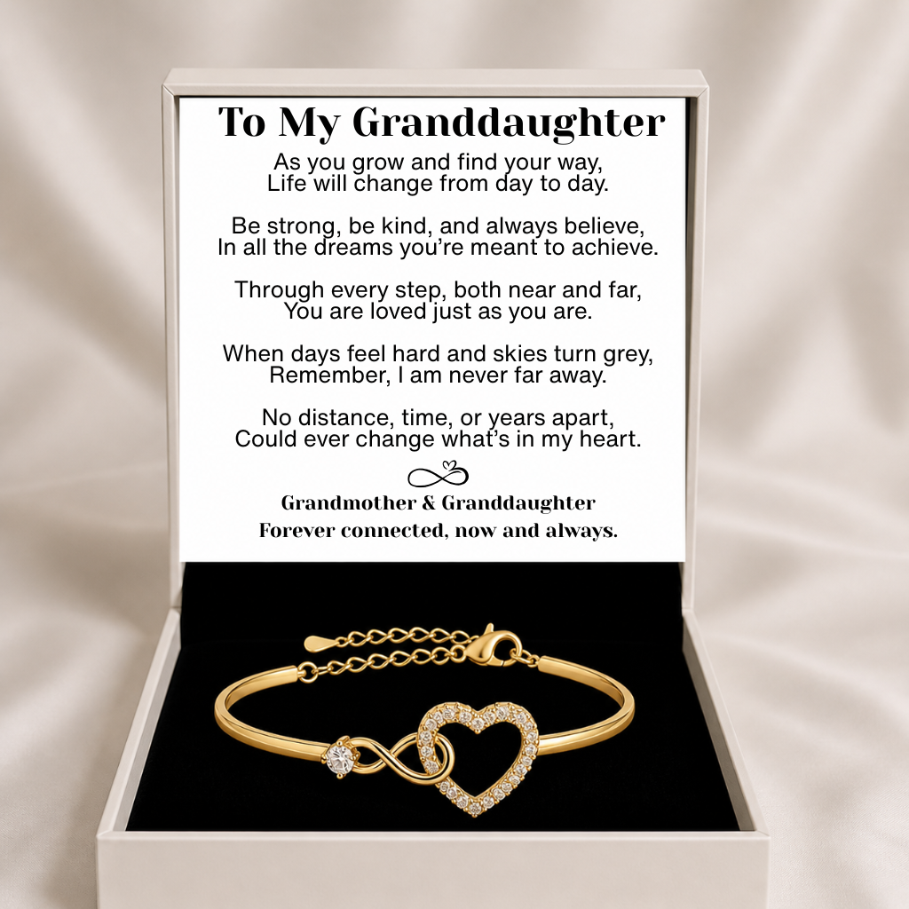 To My Granddaughter Infinity Heart Bracelet Linked Forever From Grandmother