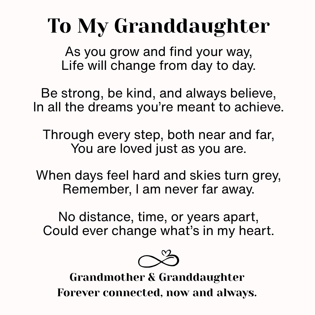 To My Granddaughter Infinity Heart Bracelet Linked Forever From Grandmother
