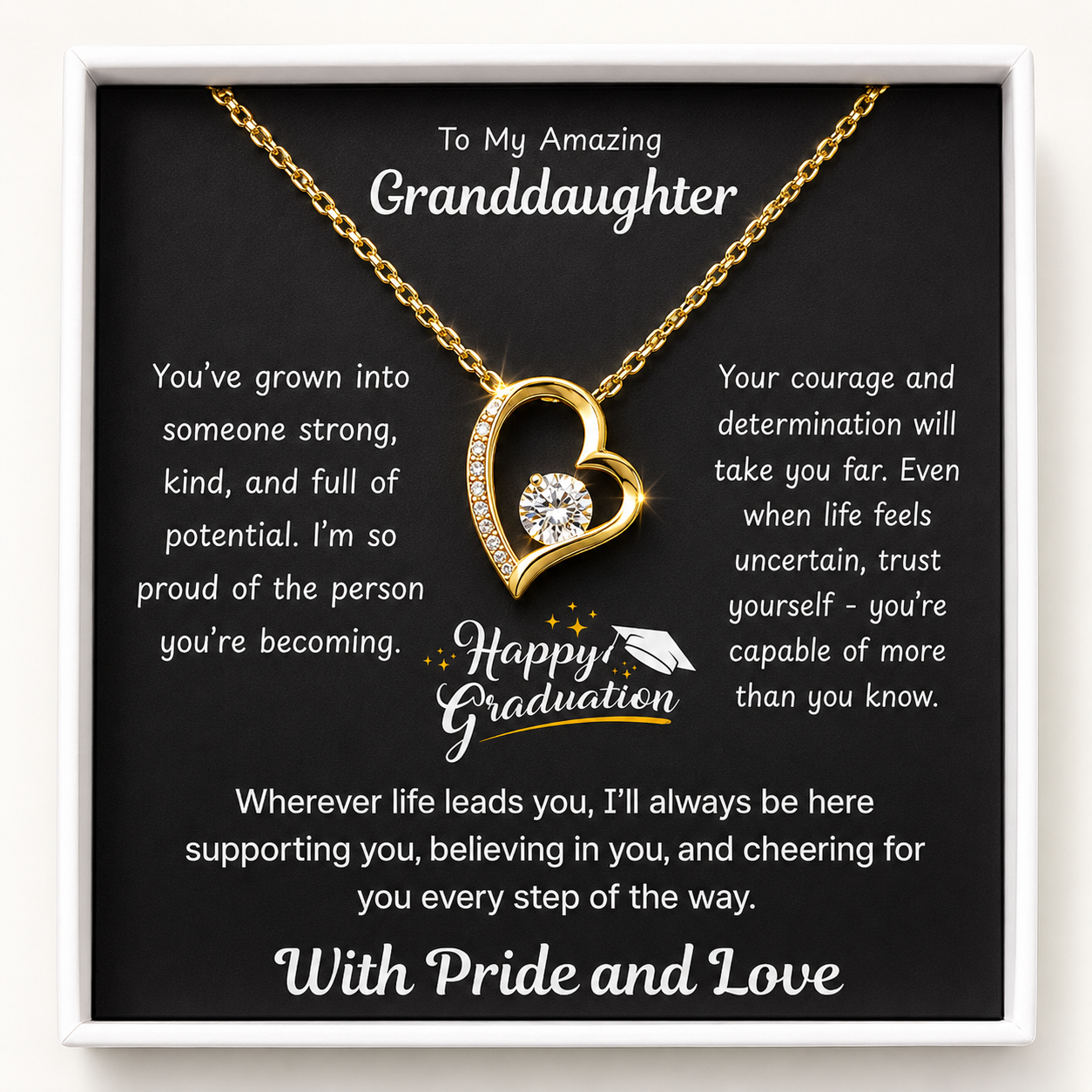 Happy Graduation Dear Granddaughter Bound by Love Necklace - The Future Is Yours