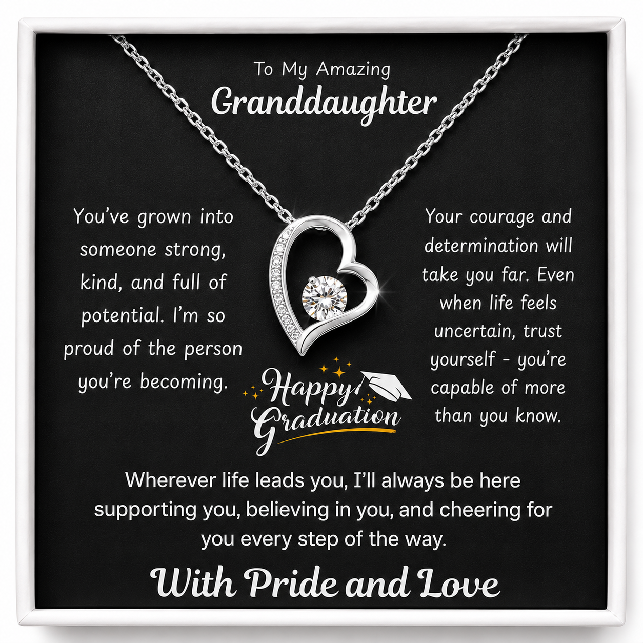 Happy Graduation Dear Granddaughter Bound by Love Necklace - The Future Is Yours