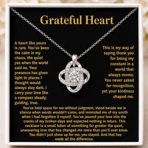 Thank You, From My Heart - Grateful Heart Necklace