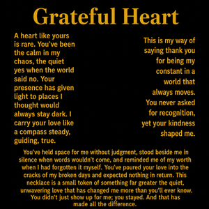 Thank You, From My Heart - Grateful Heart Necklace