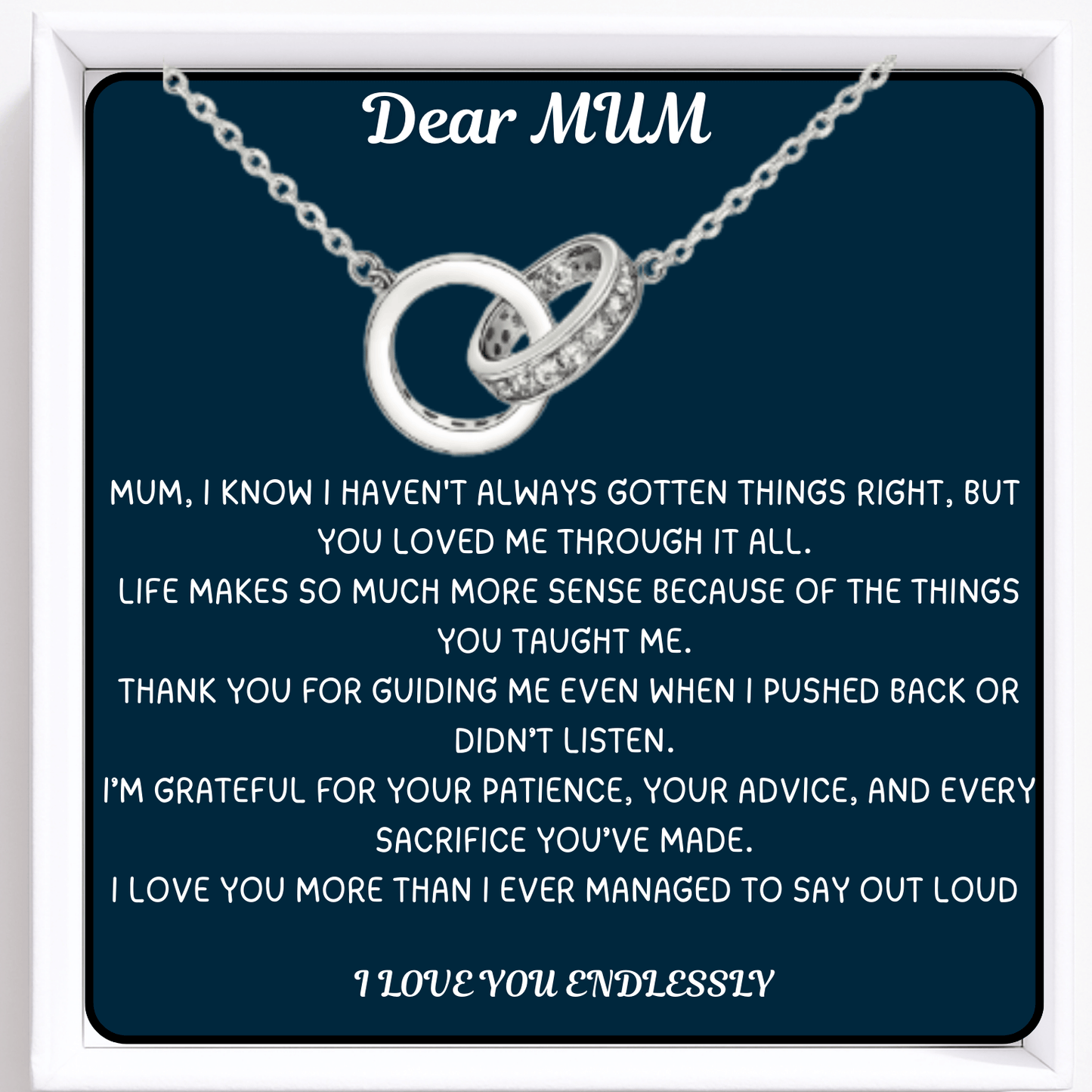Dear Mum Infinite Embrace Necklace - Love Without End