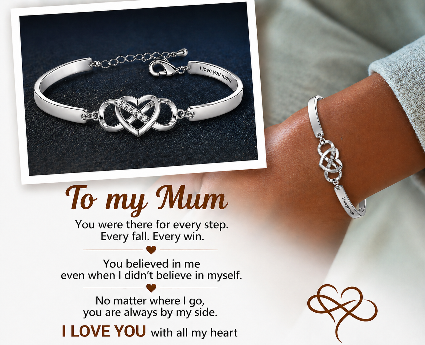 To My Mum -  Forever By My Side Bracelet
