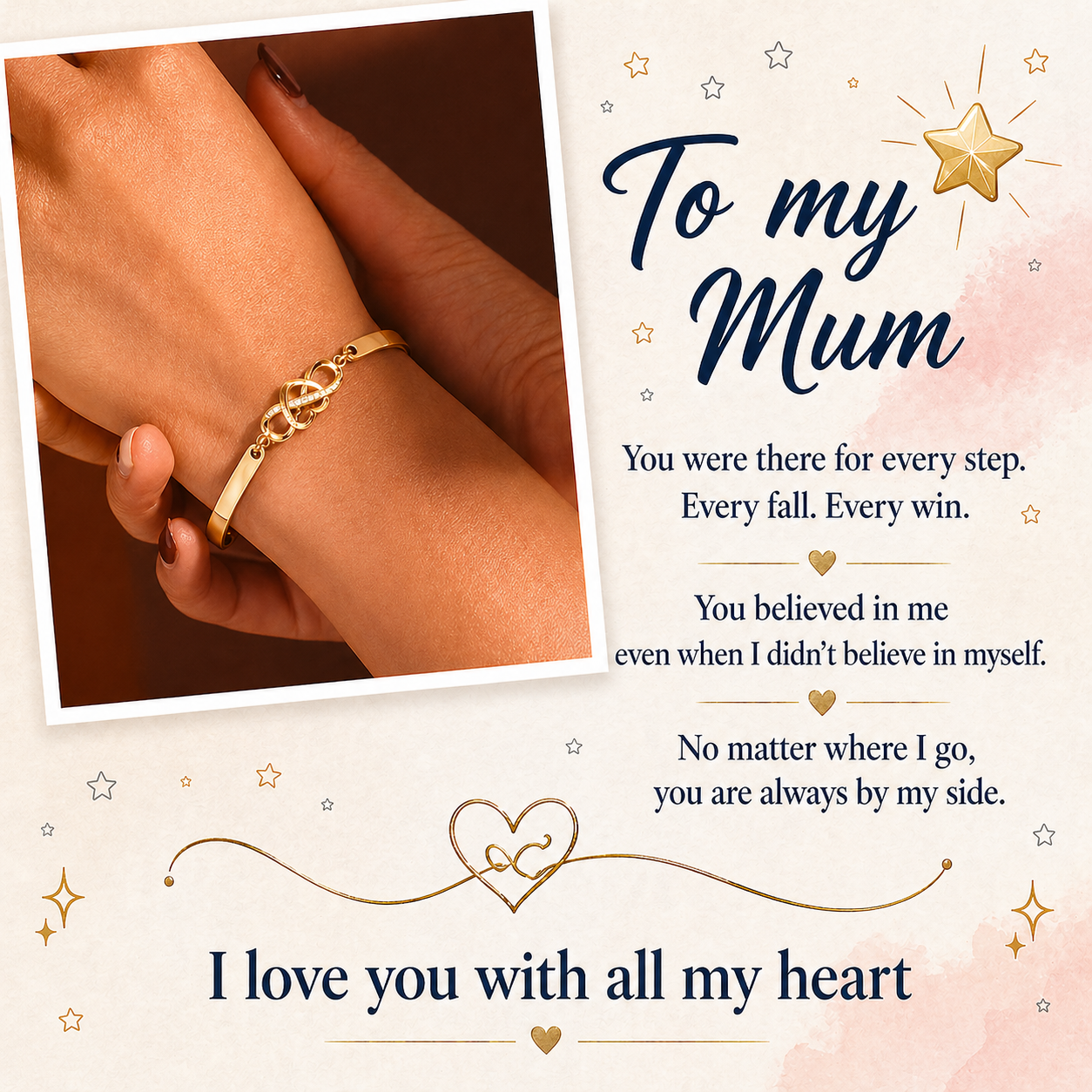 To My Mum -  Forever By My Side Bracelet