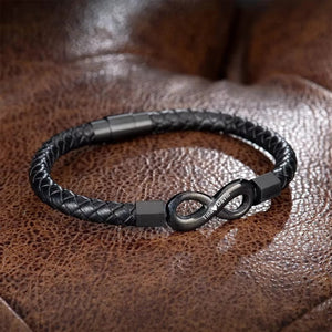 To My Dad – Forever Connected Infinity Bracelet With Engraving